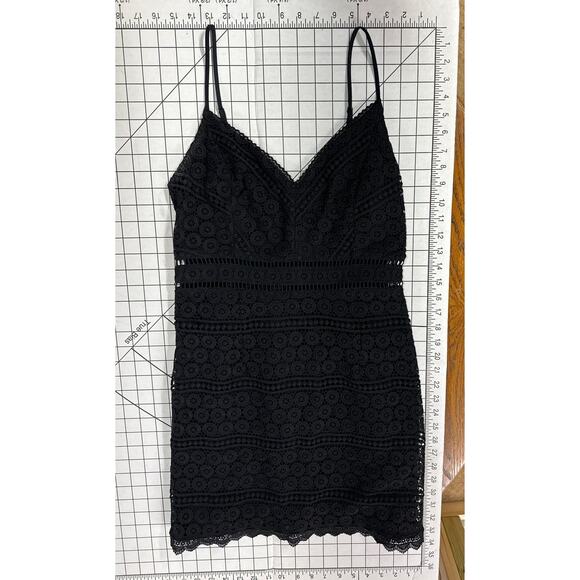 Abercrombie & Fitch Y2K Black Lace Crochet Sundress With Pockets Women Medium - Picture 7 of 7